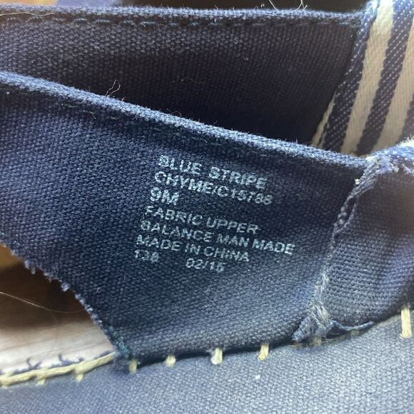 Cliffs by WHITE MOUNTAIN Wm’s Sz 9 Navy Blue Stripe Wedge Sandals - Picture 8 of 8